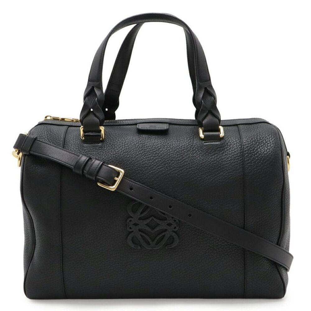 Loewe Leather Fusta 31 Handbag 2WAY Black